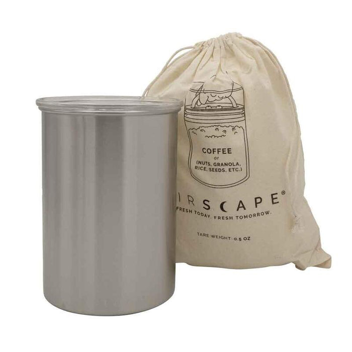 Airscape® Edelstahl-Aromabehälter Mittel, Plata Gebürstet