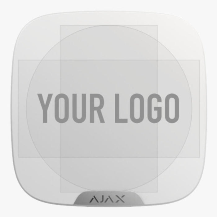 Ajax Brandplate-Wh Ajax Brandplate. Placa Frontal Personalizable Para Streetsiren Doubledeck. Color Blanco. Pack De 10ud