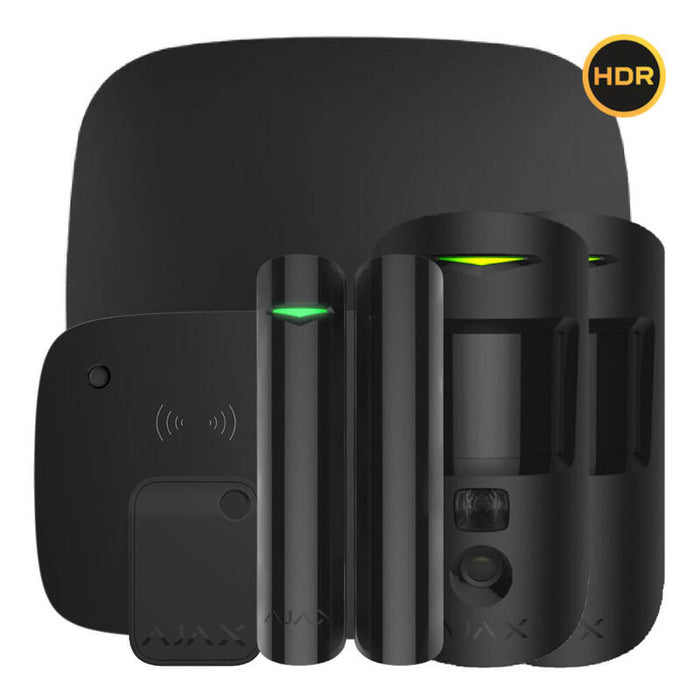 Ajax Hub2kit4g-Dp-Pro-Kpd-Hdr-Bl1 Kit Ajax Negro. Hub 2 4g + 2motioncam-Hdr + Doorprotectplus + Keypadcombi + Tag