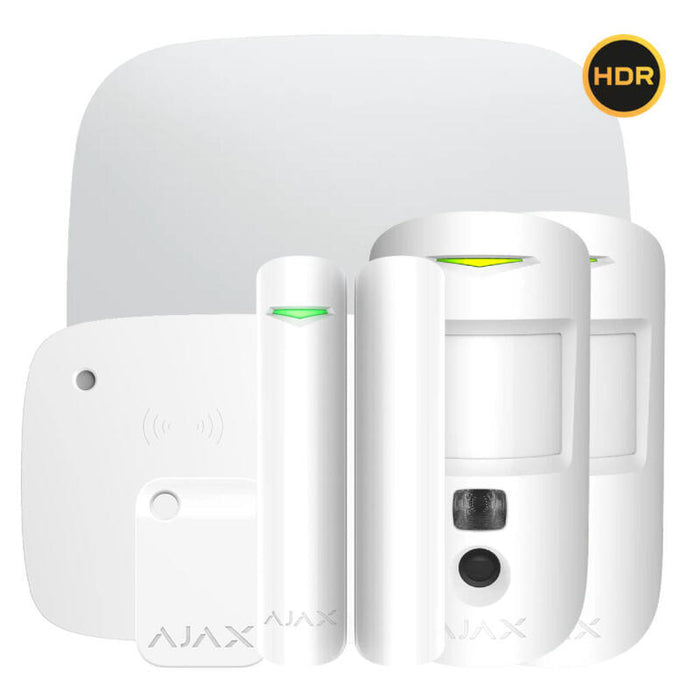 Ajax Hub2kit4g-Dp-Pro-Kpd-Hdr-Wh1 Kit Ajax Blanco. Hub2 4g + 2motioncam-Hdr + Doorprotectplus + Keypadcombi + Tag