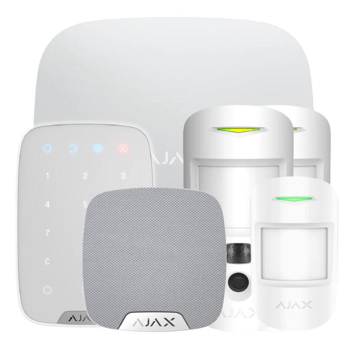 Ajax Hub2kit4g-Mp-Phod-Wh1 Kit Ajax Blanco. Hub 2 4g + 2motioncamphod + Motionprotect + Keypad + Homesiren