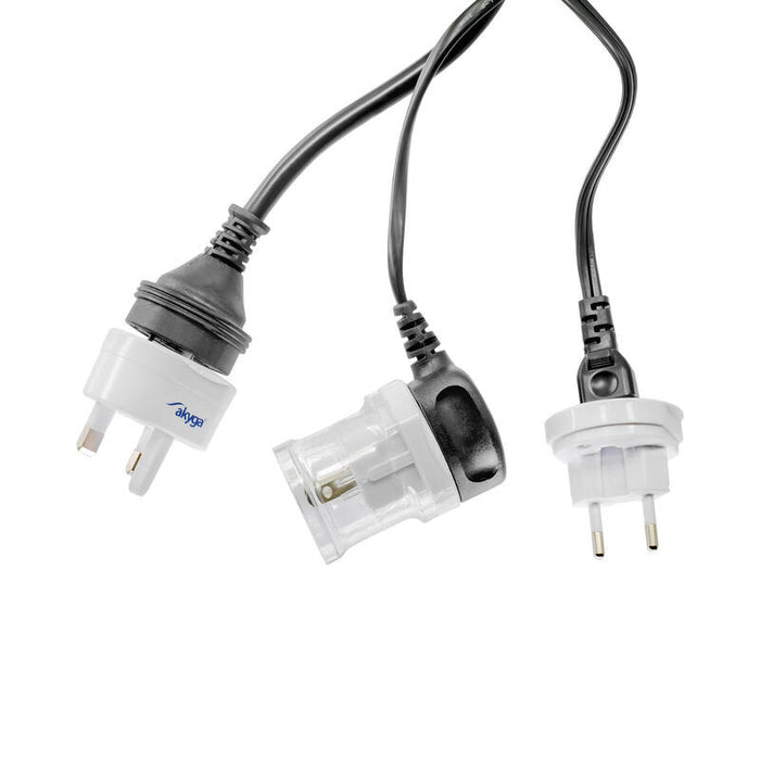 Akyga Adaptador De Viaje  Ac Ak-Ad-61 Worldwide White