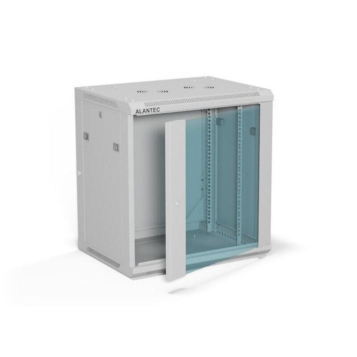 Alantec Szafa Wiszaca 19" 12u 600x450, Drzwi Szklane, Kolor Szary, Do Samodzielnego Montazu - Flat Pack  (Sw-12u-600-450-01-Sf)