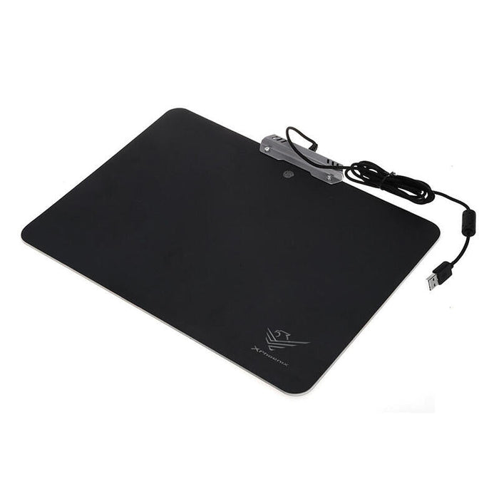 Alfombrilla Phoenix Gaming Rgb / 10 Modos De Iluminacion / Rigida Aluminio/ Usb / Negro