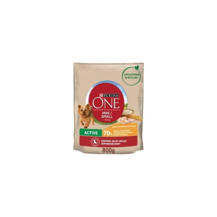 Alimento Seco Para Perros Purina One Mini Active Pollo, Arroz  800 G