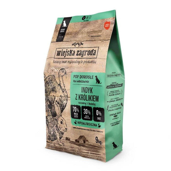 Alimento Seco Para Perros Wiejska Zagroda Turkey With Rabbit S  9kg