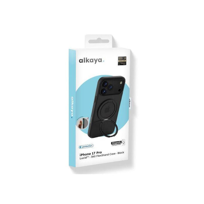 Alkaya Lucid Handy Schutzhülle 360 Flexstand Funda F. Magsafe Iphone 17pro,Black
