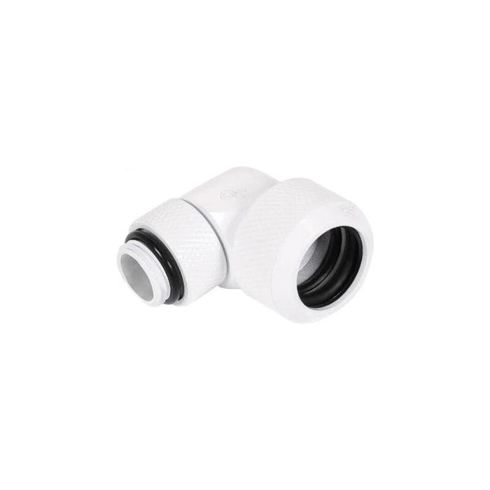 Alphacool Eiszapfen 13mm Hardtube Boquilla De Rosca Giratoria 90° G1/4 - Blanco, Conexión Blanco 17620