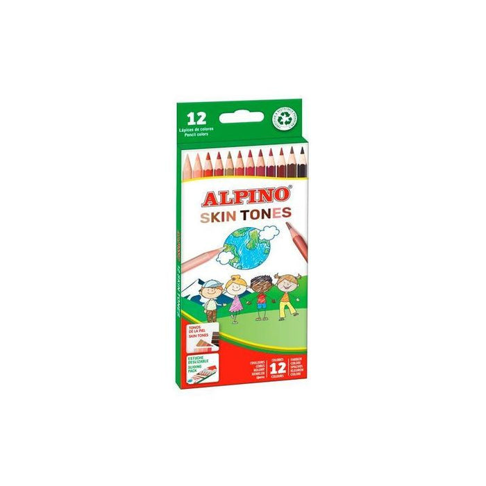 Alpino Lápices De Colores Estuche 12 Ud Tonos De Piel Surtidos