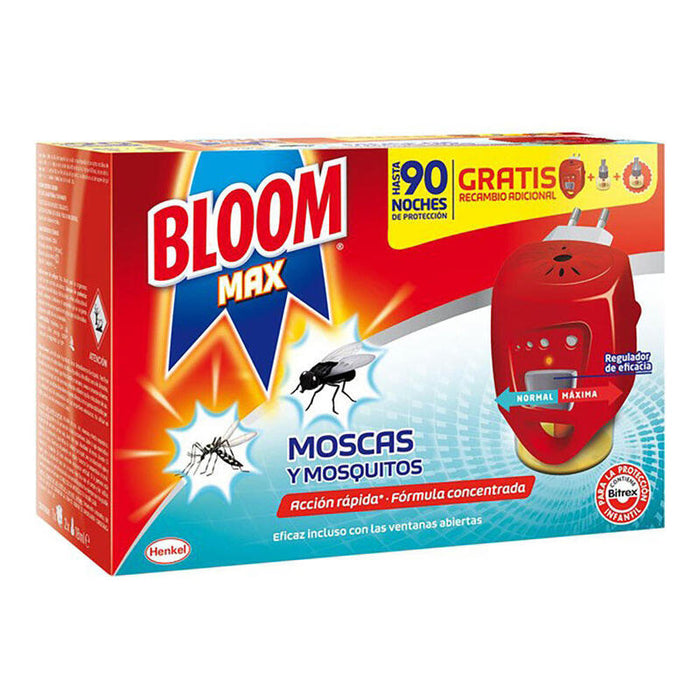 Aparato Difusor Líquido Antimosquito Max + 2 Recambios Para Moscas Y Mosquitos