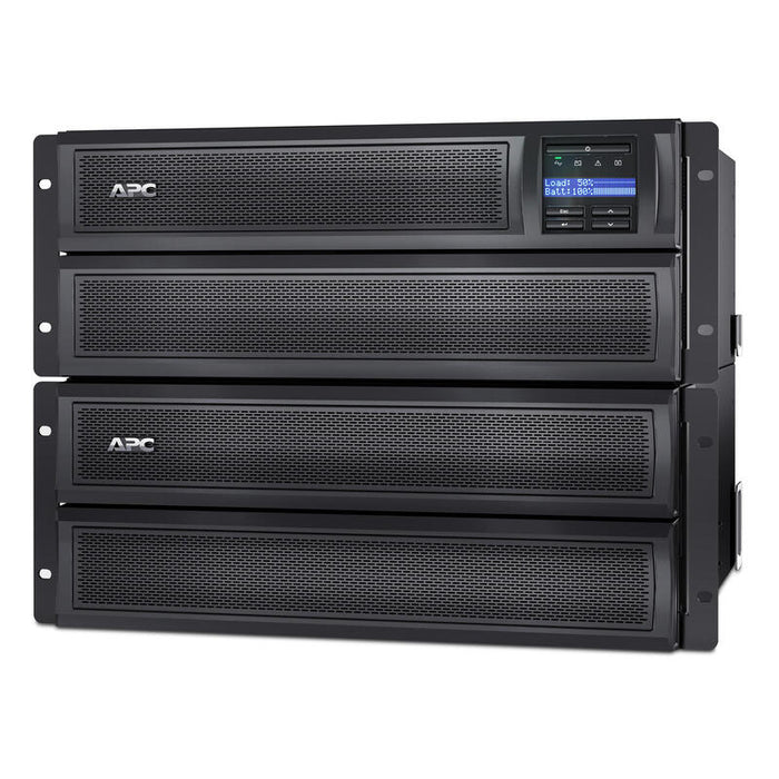 Apc Smart-Ups X 3000 Rack/Tower Lcd Ups (Montaje En Rack / Externo) Ca 230 V 2700 Vatios 3000 Va Ethernet 10/100 Rs-232 Usb Conectores De Salida: 12 4u Negro Con Apc Ups Network Management Card Ap9631 Extensión De Garantía Disponible W