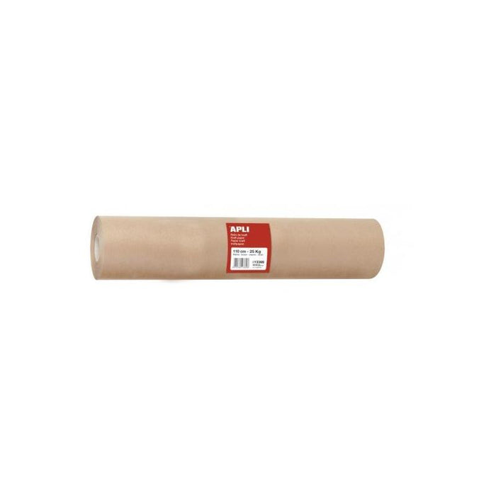 Apli Bobina De Papel Kraft - Ideal Para Dispensadores - Perfecto Para Envolver Productos - Uso En Fabricas Y Almacenes