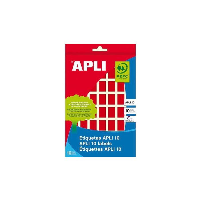 Apli Etiquetas Adhesivas 12x18mm Escritura Manual C/Romos 56 X 8h Rojo