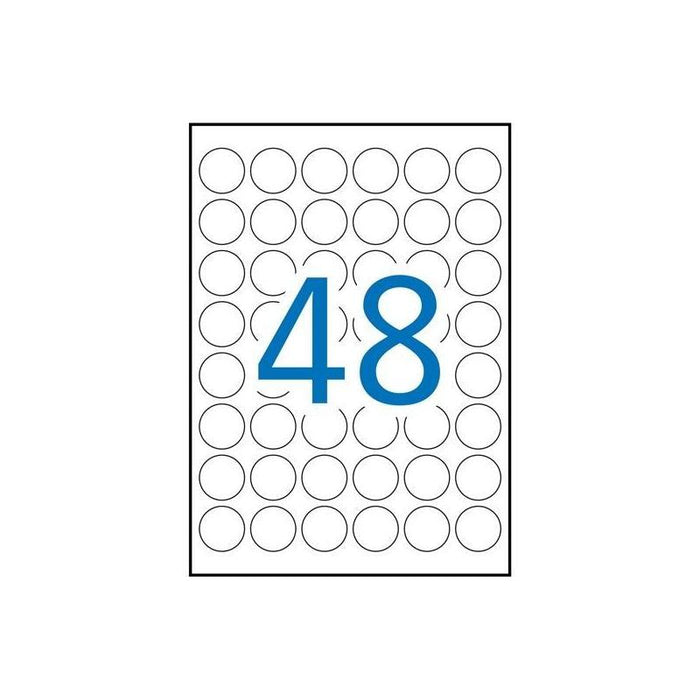 Apli Etiquetas Adhesivas Circulares Resistentes Interperie Ø30mm Láser 48 X 20h Poliéster Blanco