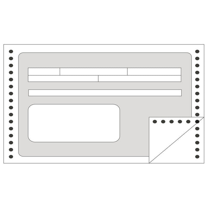 Apli Formulario Recibos En Continuo 240mm X 4' - 1 Copia - Numeracion Secuencial - Papel Autocopiativo - Blanco