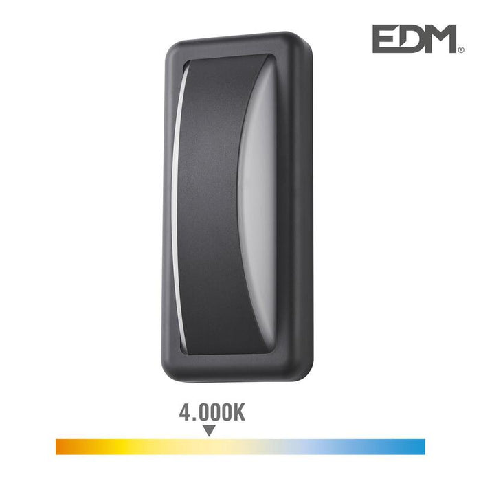Aplique Led 6w 200lm 4000k Luz Dia Ip65 Rectangular Edm