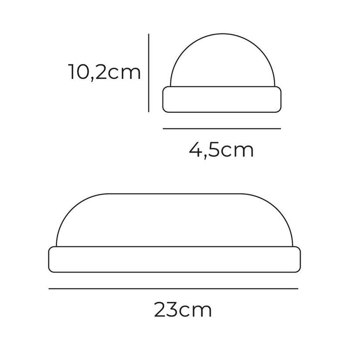 Aplique Oval Led 18w 1820lm 6400k 23x4,5x10,2cm Edm