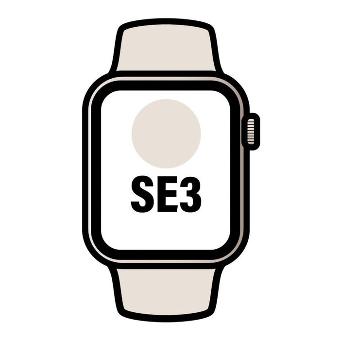 Apple Watch Se3 Gps 44mm Caja De Aluminio Blanco Estrella Correa Deportiva Blanco Estrella S M