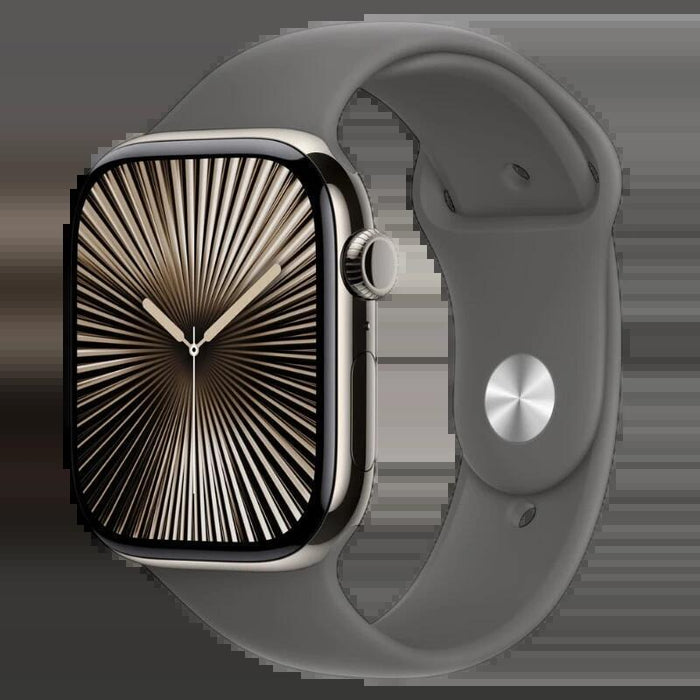 Apple Watch Series 10 Gps + Cellular 46 Mm Titanio Natural Con Correa Deportiva Gris S/M