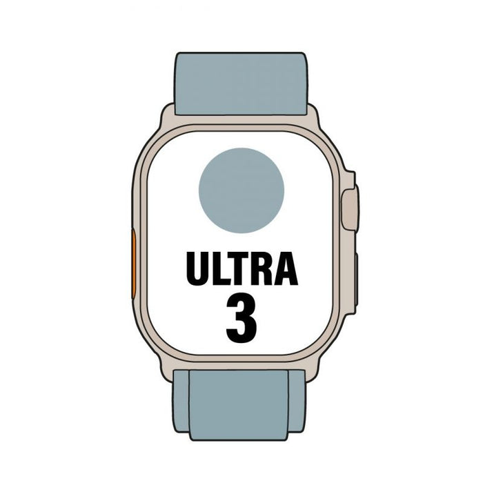 Apple Watch Ultra 3 Gps Cellular 49mm Caja De Titanio Natural Correa Loop Alpine Azul Claro L