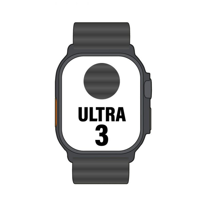 Apple Watch Ultra 3 Gps Cellular 49mm Caja Titanio Negro Correa Ocean Negra