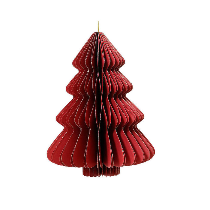 Árbol De Papel Rojo Ø30 X 40 Cm
