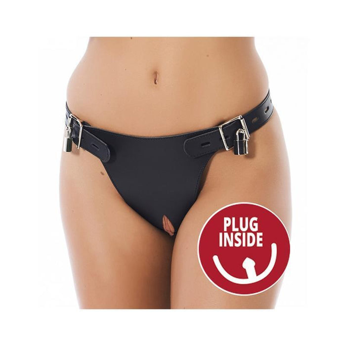 Arnés De Castidad Con Plug Anal Talla (Interno):M/L