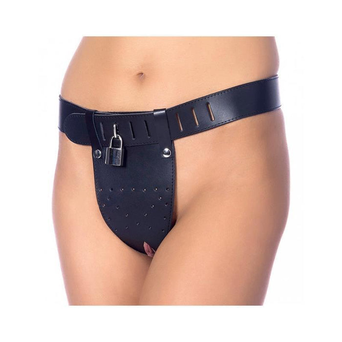 Arnés De Castidad De Cuero Talla (Interno):S/M