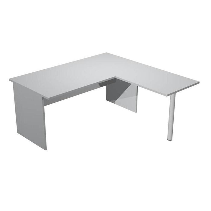 Artexport Mesa Escritorio Presto Patas Panel Lateral 160 + Ala Lateral 79x60 Gris