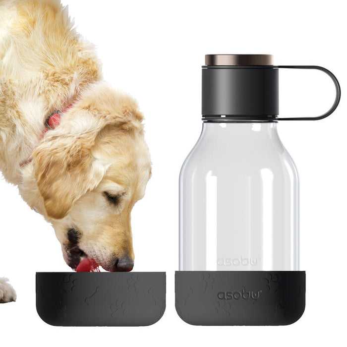 Asobu - Cuenco Para Perros - Botella Tritan Con Cuenco Para Perros 1,5 Litros Negro