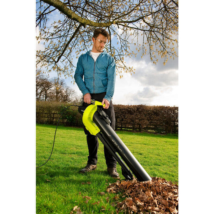 Aspirador Soplador Triturador Ryobi Rbv3000cesv 3000w Aspiración 16 M³ Min Trituración 16:1
