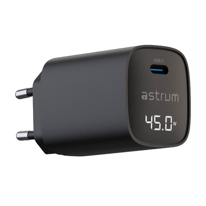 Astrum Watz45l Negro Adaptador De Corriente Con Pantalla Led Integrada 45w Usb-C