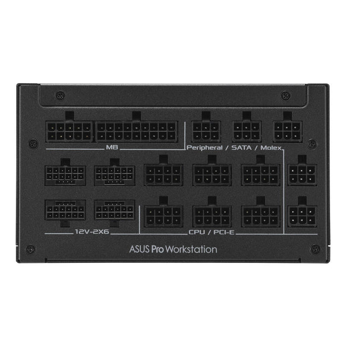 Asus Asus Asus-Pro-Ws-2200p, Fuente De Alimentación Para Pc Negra, 2x Gpu De Alta Potencia De 12 Pines, 4x Pcie, Gestión De Cables, 2200 Vatios 90ye00z1-B0na00