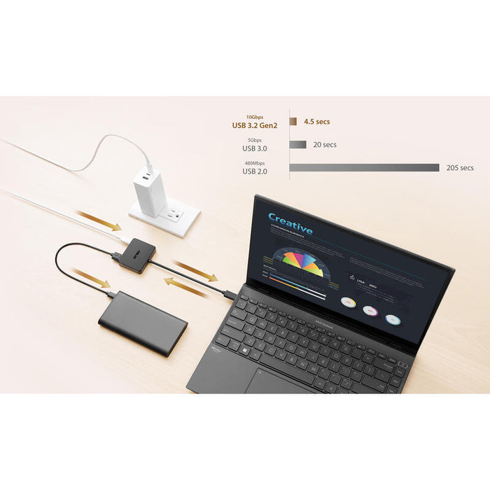 Asus Dual 4k Usb-C Dock Wired Usb 3.2 Gen 2 (3.1 Gen 2) Type-C Black