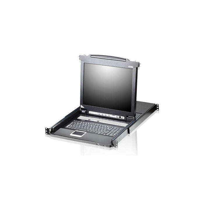 Aten Cl5708m 8-Port Ps 2-Usb Vga 17" Lcd Kvm Switch With Daisy-Chain Port And Usb Peripheral Support