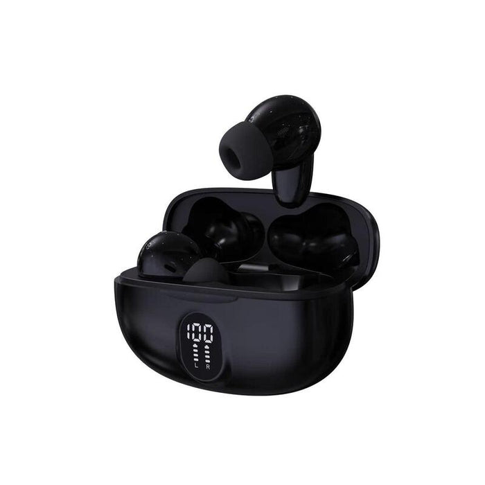 Auriculares Bluetooth Denver Inalambricos Con Efecto De Luz Negro