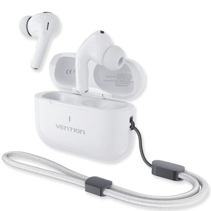 Auriculares Bluetooth Vention Echo Lite E11 Plus Con Estuche De Carga Autonomía 30h Blancos