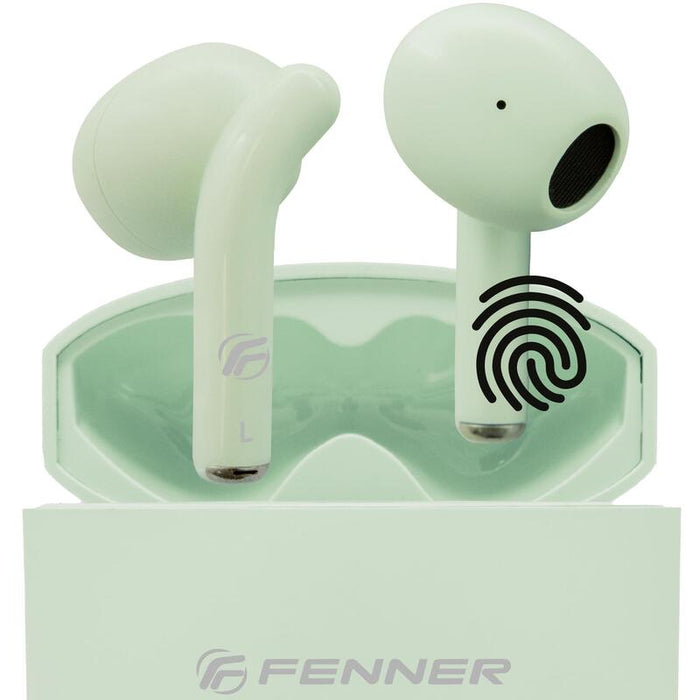 Auriculares Fenner Bluetooth - Inalámbricos Estéreo Con Estuche De Carga Bluetooth 5.3 (Green)