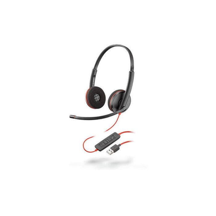 Auriculares Poly Blackwire C3220 Diadema Usb Tipo A Negro, Rojo 209745-104