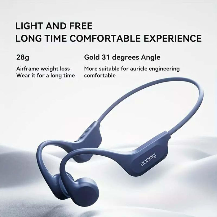 Auriculares  Sanag B60s Pro Negro De Conducción Ósea Y Bluetooth