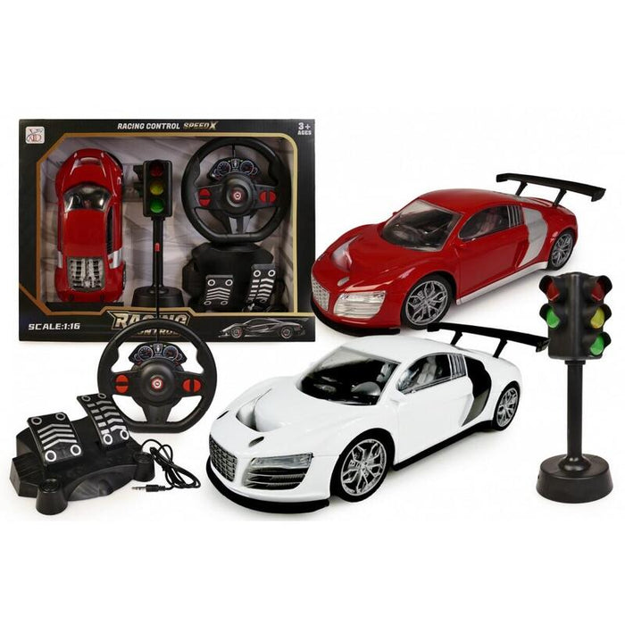 Auto R/C Con Kierownica Y Sygnalizacja Swietlna