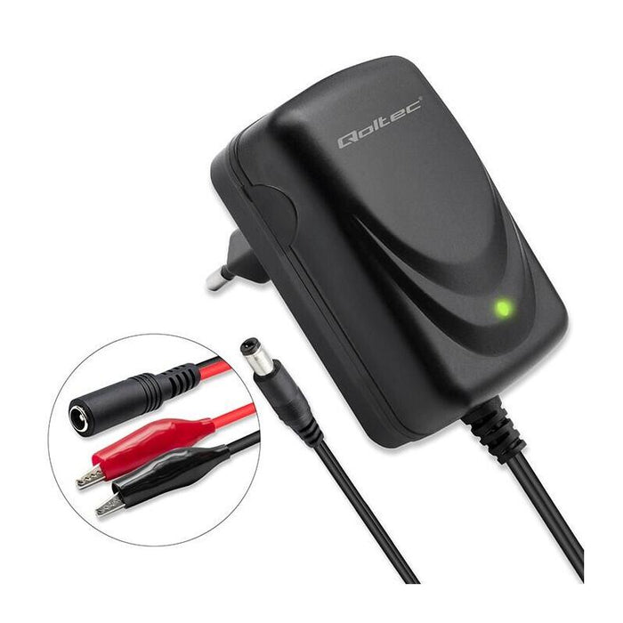 Qoltec 52425 Automatic Charger For Agm Gel Std 6v Battery 1a Rectifier With Led Indicator