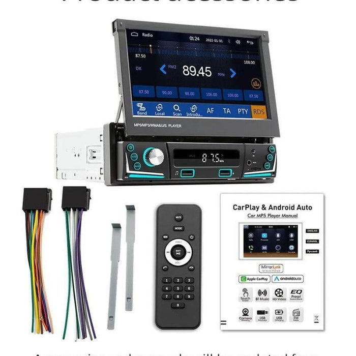 Autorradio 1 Din Swm 9606c-S Bluetooth/Mirrorlink/Carplay/Usb Negro