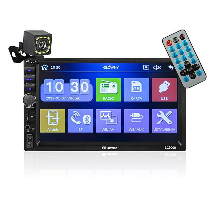 Autorradio Bc9000 2din De 7 Pulgadas Con Rds, Usb Y Microsd, 4x50w, Cámara De Marcha Atrás.