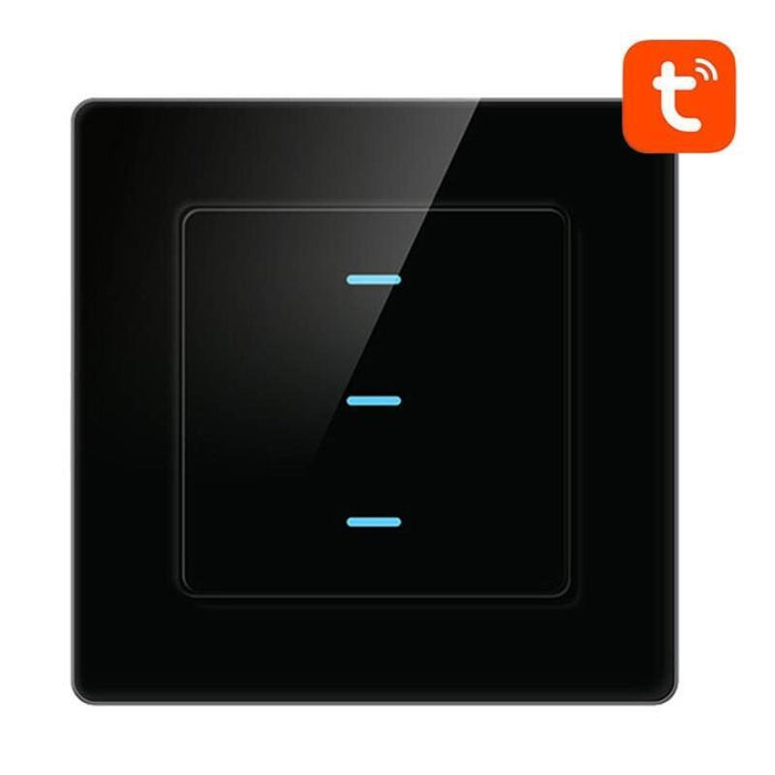 Avatto N-Ts10-B3 3 Botones Wifi Negro - Interruptor Táctil Inteligente