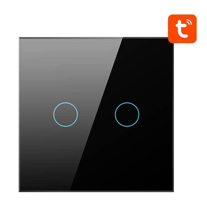 Avatto Zts02-Eu-B2 2 Botones Zigbee Negro - Interruptor Táctil Inteligente