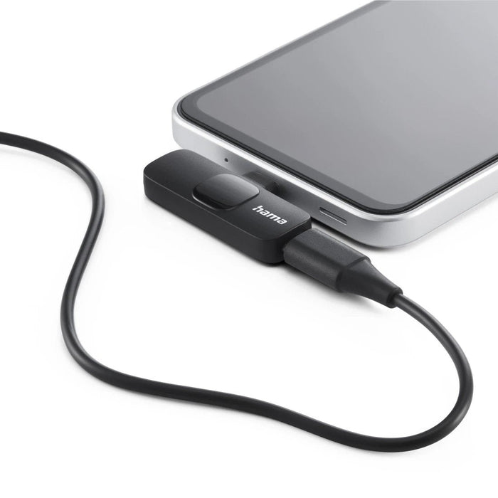 Microfono Hama De Solapa Inalambrico - 2200 Ohm - Usb-C - Sujeccion Con Clip - Negro