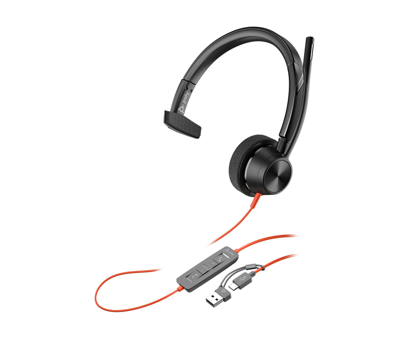 EAN 0197498429038 - HP Poly Blackwire 3315 Monaural USB-C Headset +3.5mm Plug +USB-C/A Adapter Alámbrico Diadema Oficina/Cent imagen 7