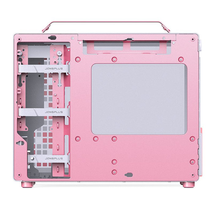 Jonsplus Z20 Micro-Atx Gehäuse, Mit Tragegriff - Blanco/Rosa