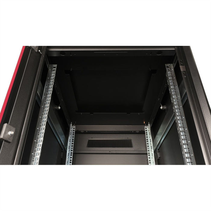 Roline 19-Zoll Netzwerkschrank Pro 26 He, 600x800 Bxt Glastr Schwarz